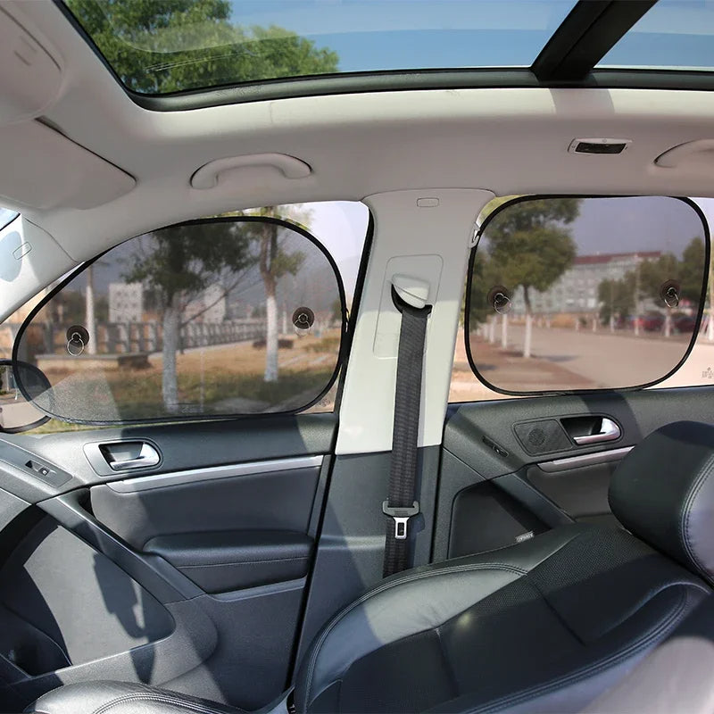 Visuel du par soleil installé dans la voiture par journée ensoleillée